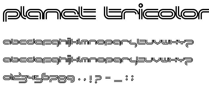 Planet TriColore font